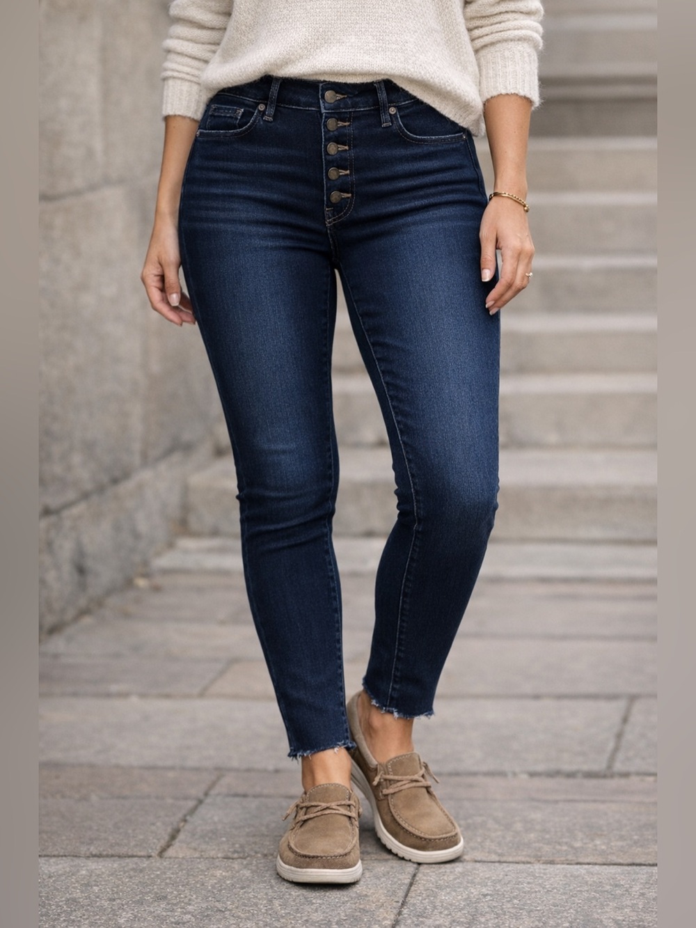Old Navy Rockstar Super Skinny Jeans Women’s 8 | Dark Wash Stretch Denim